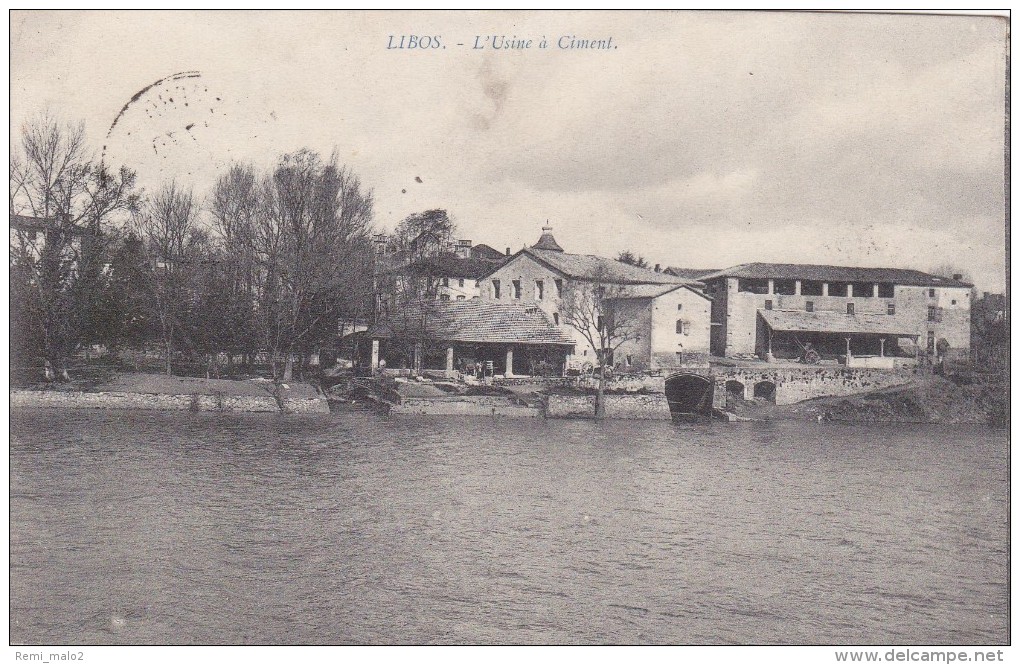 CARTE POSTALE   LIBOS 47  L'USINE A CIMENT - Libos