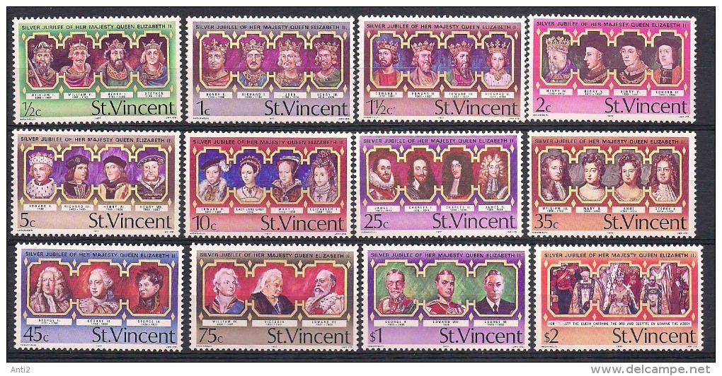 St. Vincent 1977 Silver Jubilee, Mi 459-470  MNH(**) - St.Vincent (...-1979)