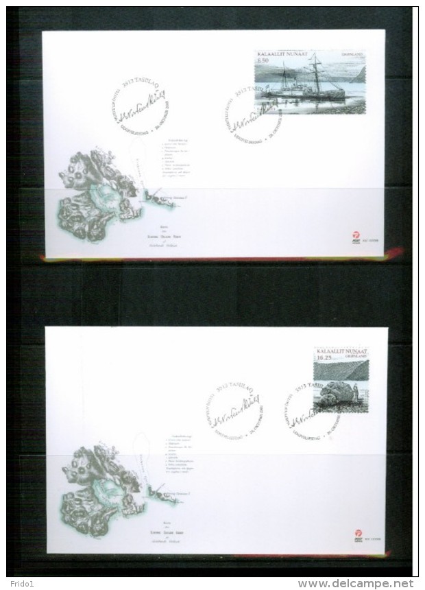 Groenland / Greenland 2008  Expeditions In Greenland Michel 519-520 FDC - Covers & Documents