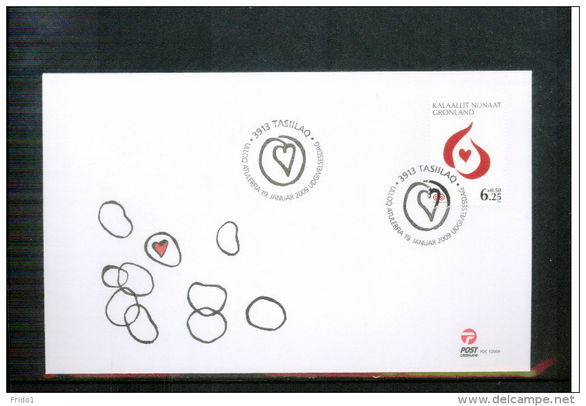 Groenland / Greenland 2009 Cancer Help 532 FDC - Lettres & Documents