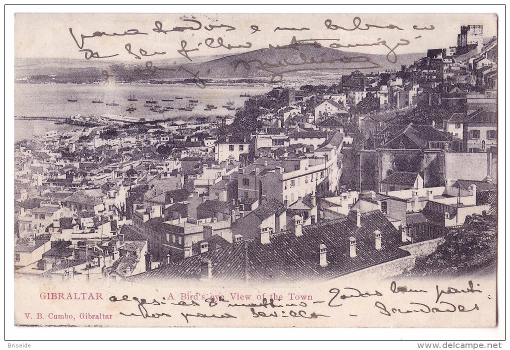 GIBRALTAR GIBILTERRA  F/P VIAGGIATA 1907 SPEDITA A ROMA - Gibraltar