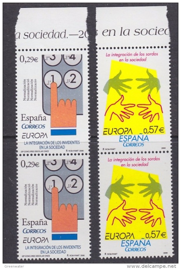 Europa Cept 2006 Spain 2v Pair  ** Mnh (31589B) - 2006