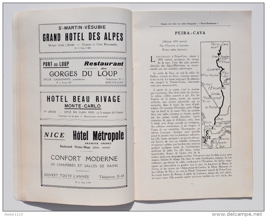 Les PLUS BEAUX SITES de la CÔTE D'AZUR - AUTOCARS VOYAGES DUCHEMIN 1926 / Nice, St-Raphaël, Menton, San Remo, Corse, etc