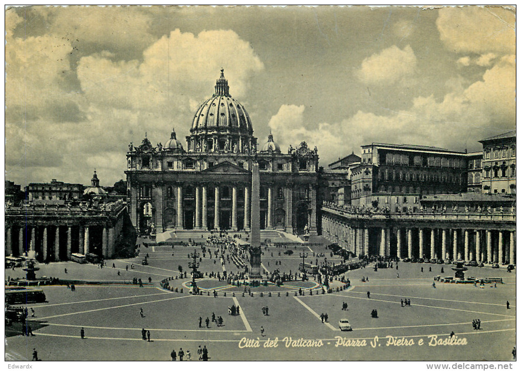 San Pietro, Roma, Italy Postcard Posted 1956 Stamp - San Pietro