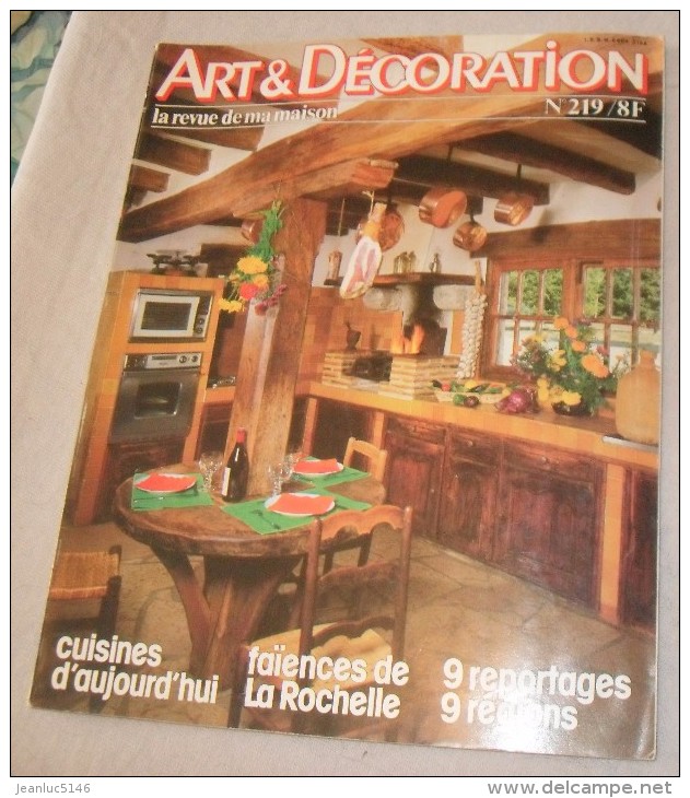 Art Et Décoration N°219, Mars 1980.Cuisines. Faïences De La Rochelle. Mobilier Luxembourgeois. - Maison & Décoration