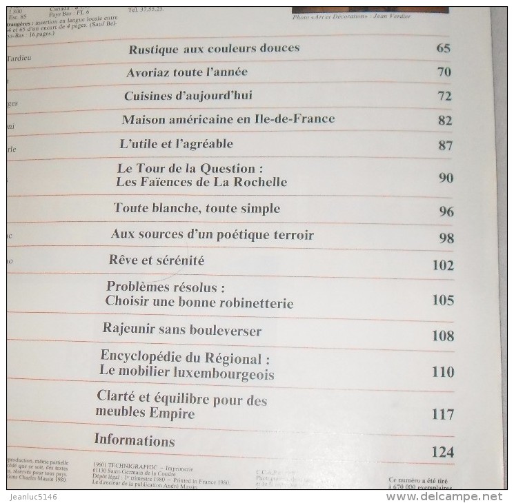 Art Et Décoration N°219, Mars 1980.Cuisines. Faïences De La Rochelle. Mobilier Luxembourgeois. - House & Decoration