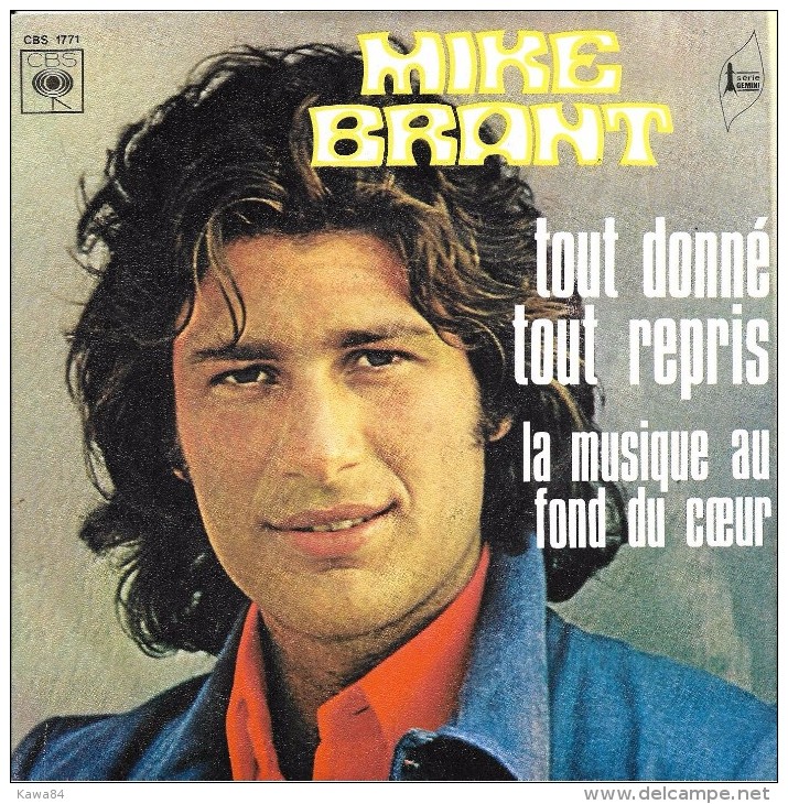 SP 45 RPM (7")  Mike Brant  "  Tout Donné Tout Repris  " - Other - French Music