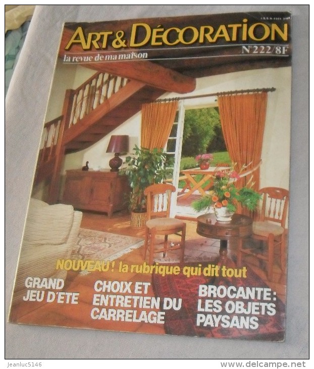 Art Et Décoration N°222, Août-septembre 1980. Les Objets Paysans. - House & Decoration