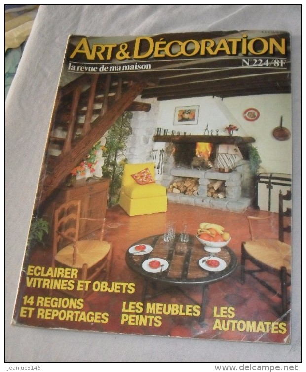 Art Et Décoration N°224, Novembre-décembre 1980. Meubles Peints. Automates. Eclairage Des Vitrines. - House & Decoration