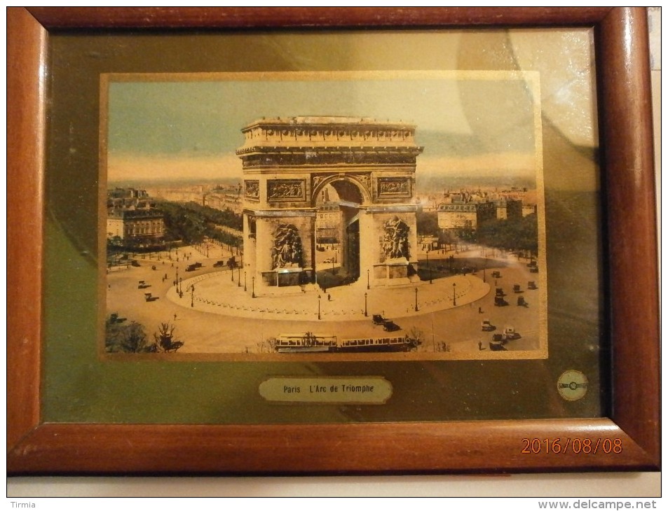 Arco De TRiunfo Paris - Foto Con Color Dentro De Un Cuadro Con Vidrio - - Otros & Sin Clasificación