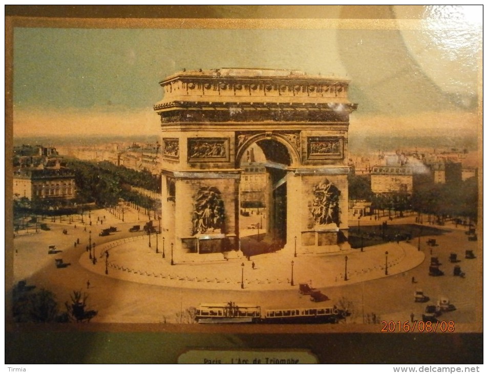 Arco De TRiunfo Paris - Foto Con Color Dentro De Un Cuadro Con Vidrio - - Otros & Sin Clasificación