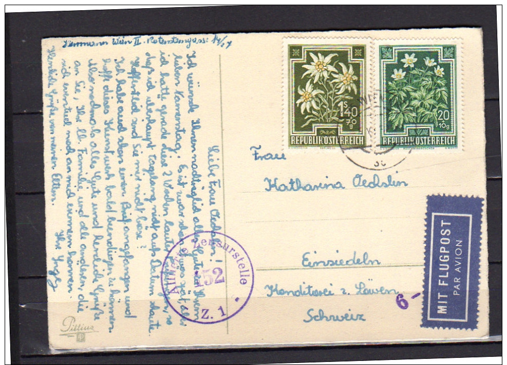 CENSOR Flower Stamps > Einsiedeln (o83) - Covers & Documents