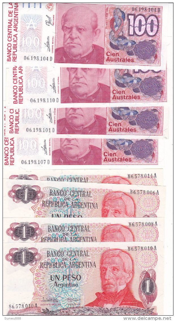 Lot 50 Billets Banknotes Amérique Du Sud South America (Argentina & Brazil, FDC, Uncirculated) - Autres - Amérique