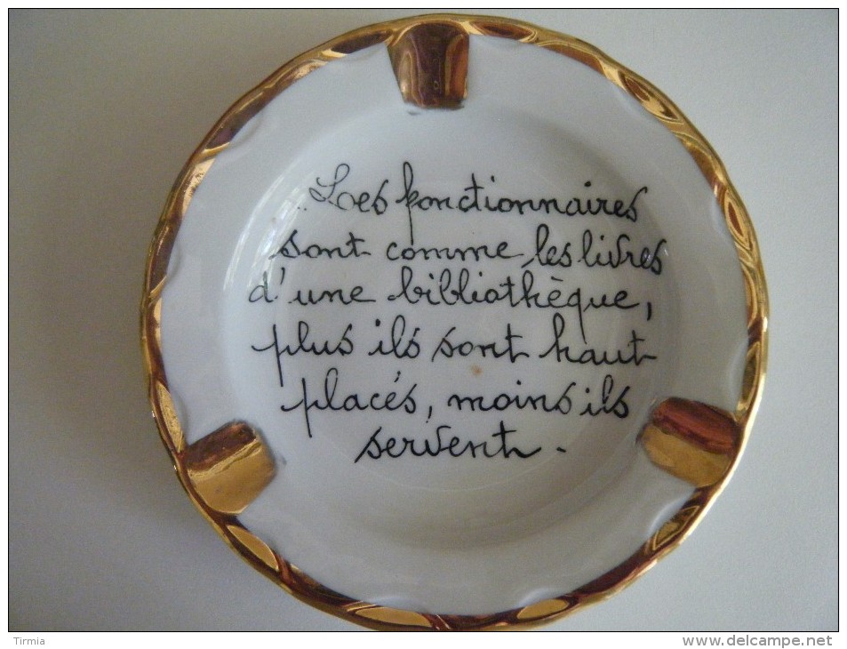 Cendrier Humoristique - - Porcelain