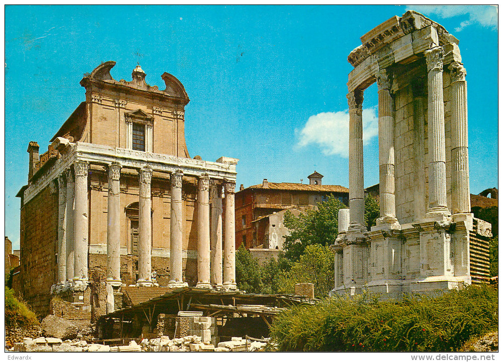 Foro Romano, Roma, Italy Postcard Posted 1960s Stamp - Other & Unclassified
