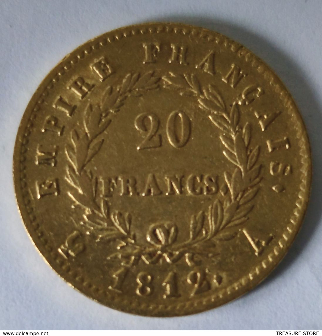 RARE :20 FRANCS OR EMPEREUR NAPOLÉON 1812 A - 20 Francs (or)