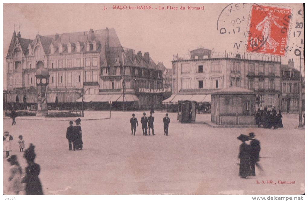 MALO Les BAINS La Place Du Kursaal (1913) - Malo Les Bains