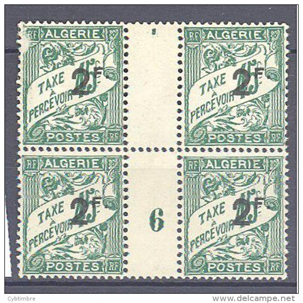 Algerie: Millésime 6 Sur Yvert Taxe N°13**; Bloc De 4 - Timbres-taxe