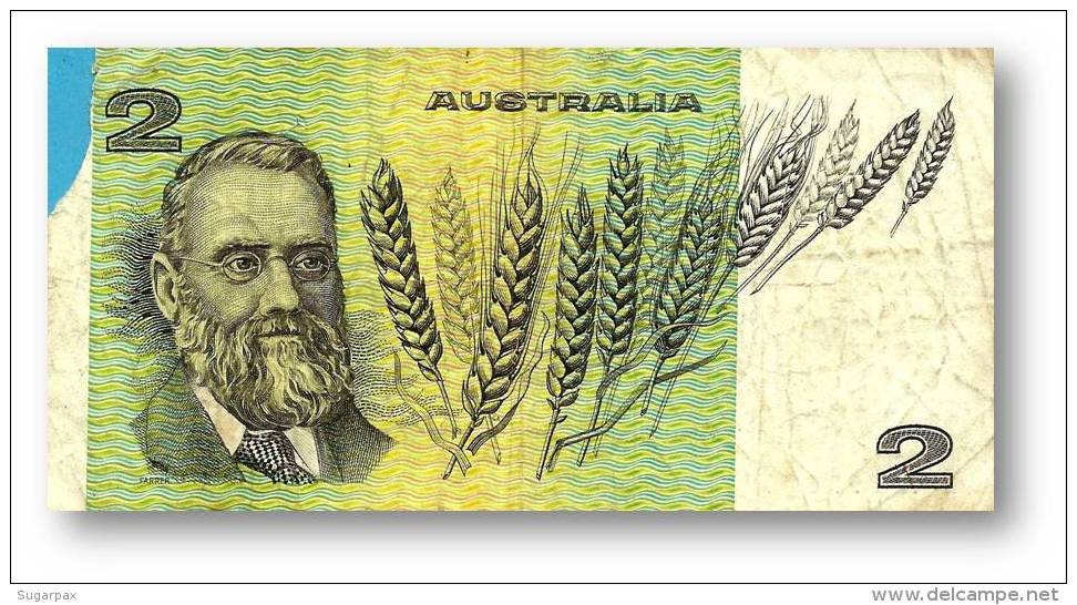 AUSTRALIA - 2 Dollars - Nd ( 1976 ) - P 43.b3 - Sign. H. M. Knight And F. H. Wheeler - Sir Joseph Banks - Reserve Bank - 1974-94 Australia Reserve Bank (paper Notes)