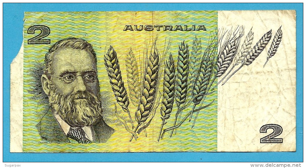 AUSTRALIA - 2 Dollars - Nd ( 1976 ) - P 43.b3 - Sign. H. M. Knight And F. H. Wheeler - Sir Joseph Banks - Reserve Bank - 1974-94 Australia Reserve Bank (paper Notes)