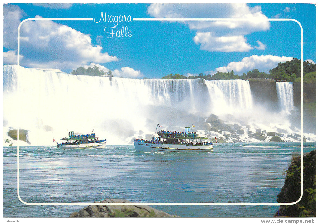 Niagara Falls, Ontario, Canada Postcard Posted 1991 Stamp - Chutes Du Niagara