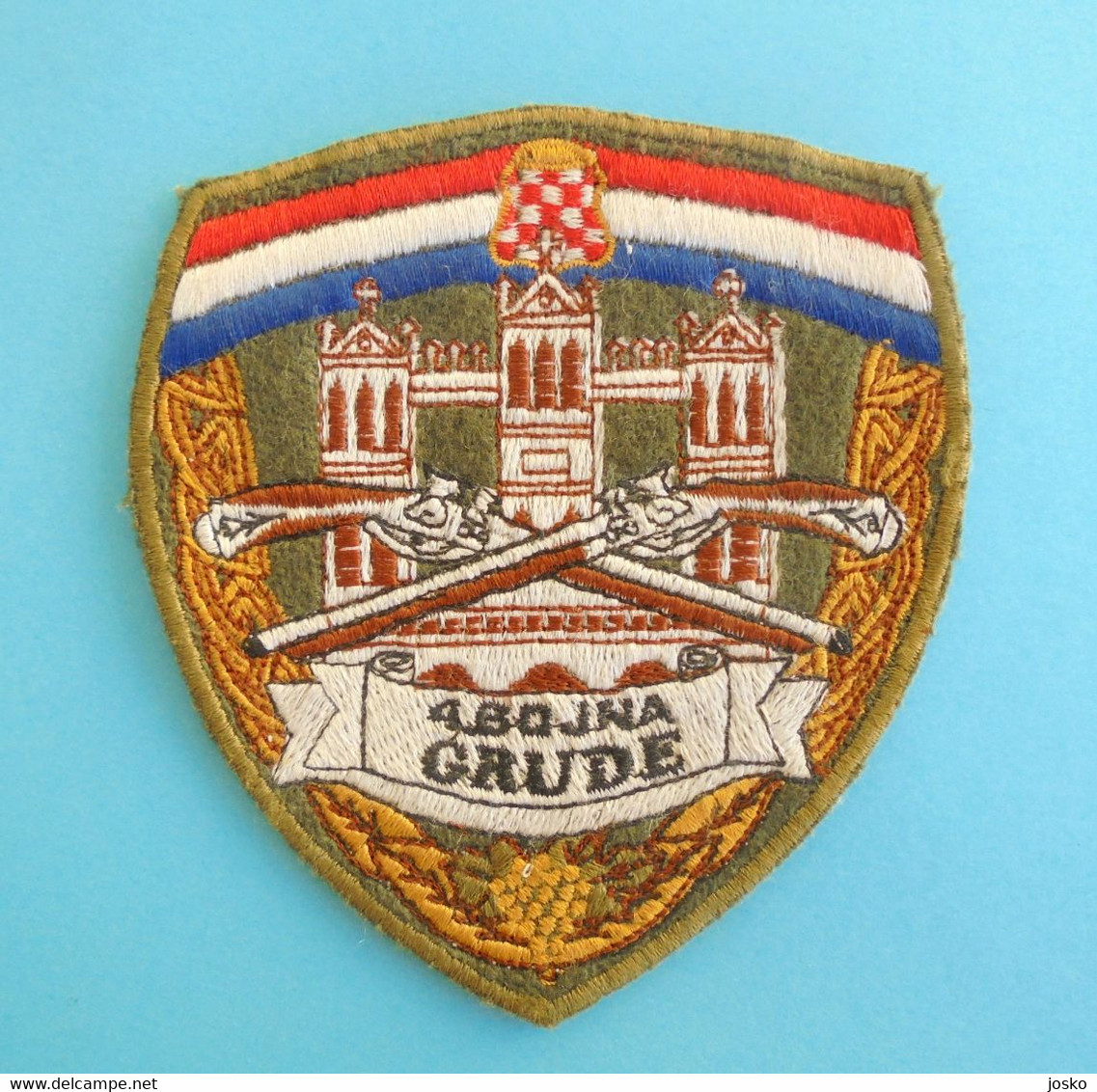 HVO 4. BOJNA GRUDE - BOSNIAN CROATS ARMY In BOSNIA WAR 1992-95. Orig. Patch Bosnie Bosnien Herzegovina Croatia - Patches