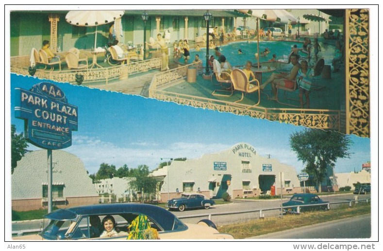 St. Louis Missori Route 66 Lodging, Park Plaza Motel, Auto, C1950s Vintage Postcard - Route ''66'