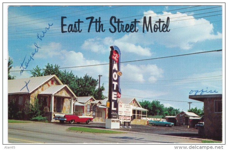 Joplin Missori Route 66 Lodging, East 7th Street Motel, Auto, C1960s Vintage Postcard - Route '66'