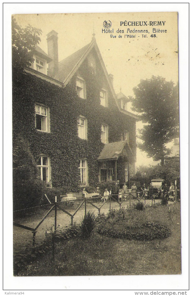 BELGIQUE  /  BIÈVRE  ( NAMUR ) /  HÔTEL  DES  ARDENNES  /  VUE  DE  L' HÔTEL  ( Tél. 48 ) /  Edit.  E. PÊCHEUX-REMY - Bievre