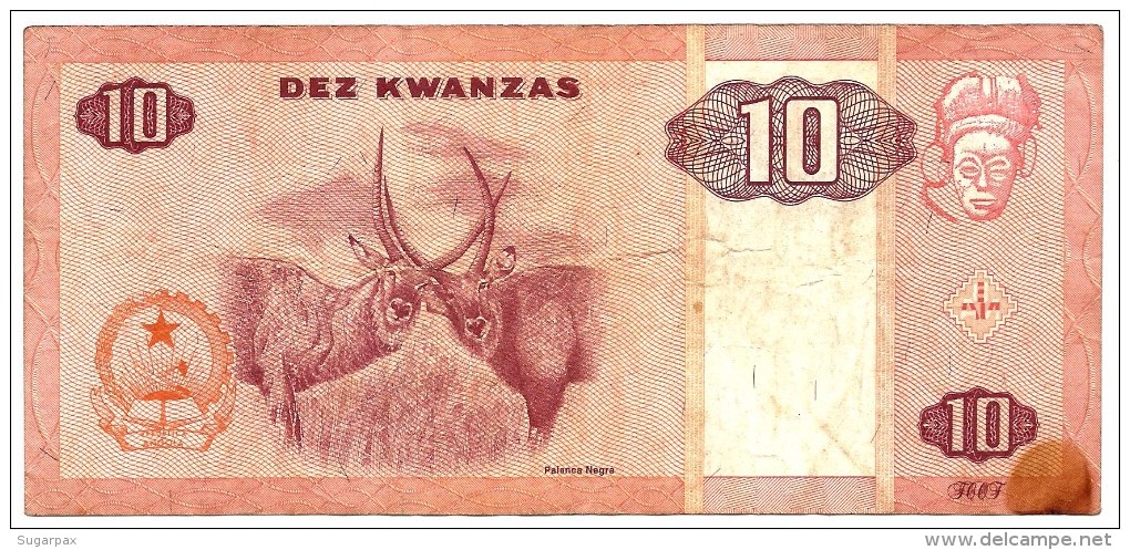 ANGOLA - 10 KWANZAS - 10.1999 - P 145 - SIGN. 21 - EDUARDO DOS SANTOS E AGOSTINHO NETO - Angola