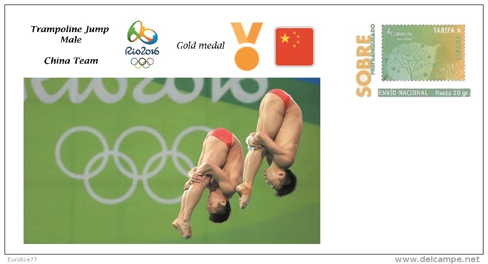 Spain 2016 - Olympic Games Rio 2016 - Gold Medal - Trampoline Jump Male China Cover - Otros & Sin Clasificación