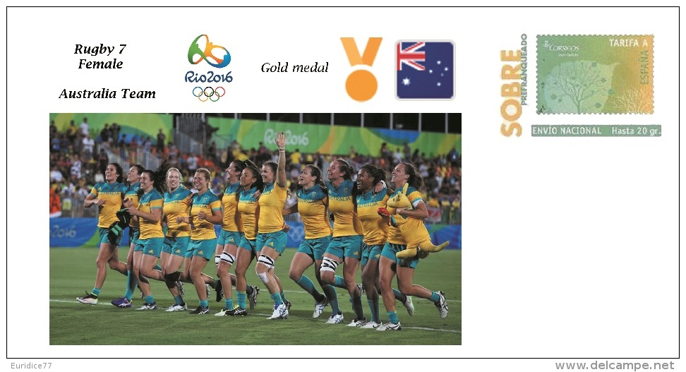 Spain 2016 - Olympic Games Rio 2016 - Gold Medal - Rugby 7  Female Australia Cover - Otros & Sin Clasificación