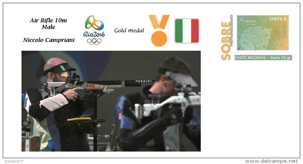 Spain 2016 - Olympic Games Rio 2016 - Gold Medal - Rifle Air Shot Male Italy Cover - Otros & Sin Clasificación