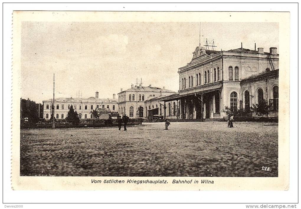 WILNA - VILNA - VILNUS - Vom östlichen Kriegsschauplatz - Bahnhof In Wilna - Litauen