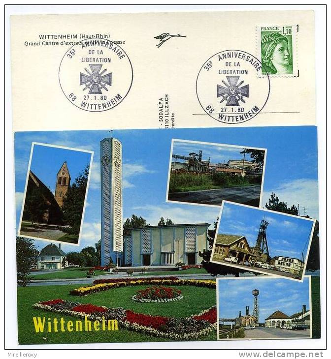 CARTE POSTALE WITTENHEIM MINE DE POTASSE D´ALSACE LIBERATION - Sonstige & Ohne Zuordnung