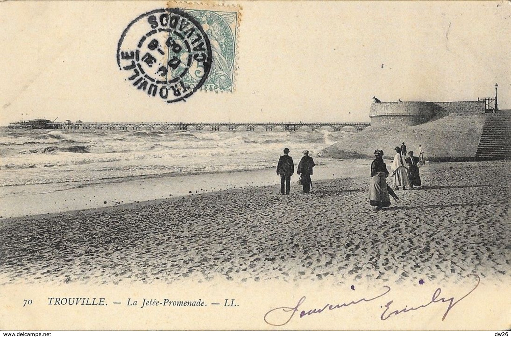 Trouville - La Jetée-Promenade - Carte Précurseur LL N° 70 - Trouville