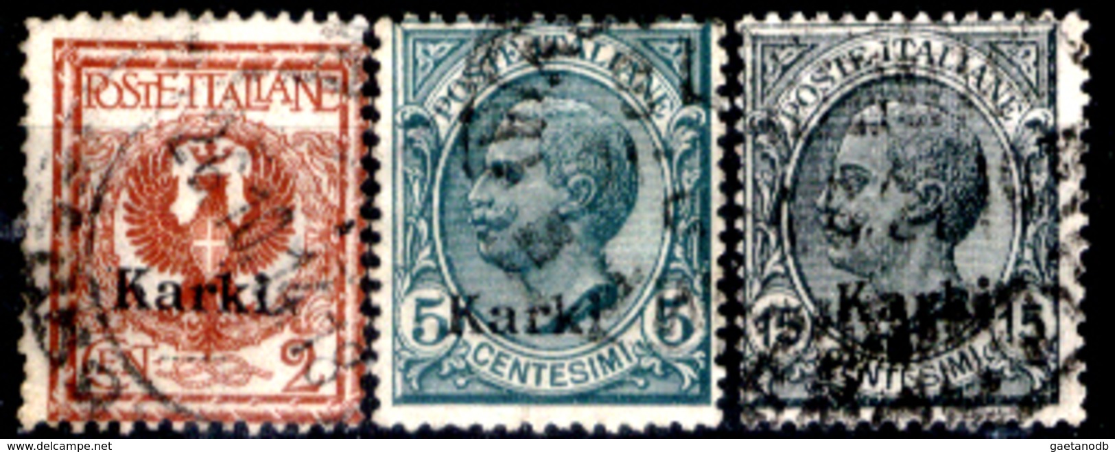 Italia-F01209 - Egeo - Carchi  - 1912-1916: Sassone N.  1,2, 10 (o) Used - Privo Di Difetti Occulti - Egée (Carchi)