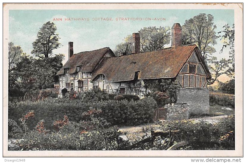 06140 "STRATFORD ON AVON -  WARWICKSHIRE - ENGLAND ANN HATHWAYS COTTAGE" CART. ORIG. NON SPEDITA - Stratford Upon Avon