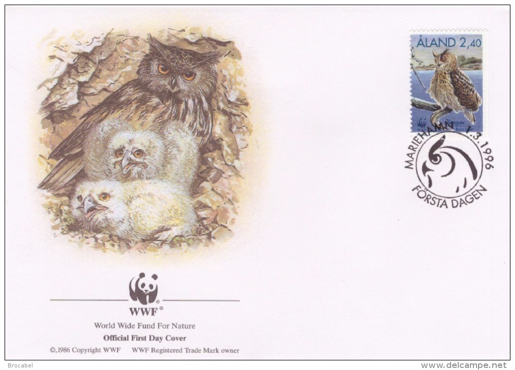 WWF Aland 4 FDC Hiboux - Uilen