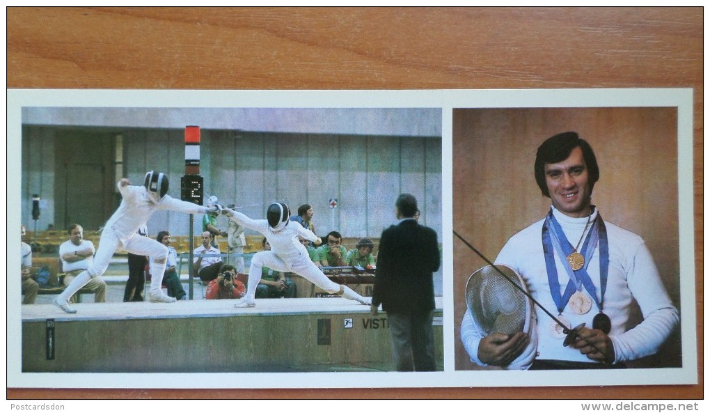 Soviet Athletes - Champions Of The XXII Olympic Games - Viktor Krovopuskov  - Fencing - Fencer -  1981 - Rare! - Escrime