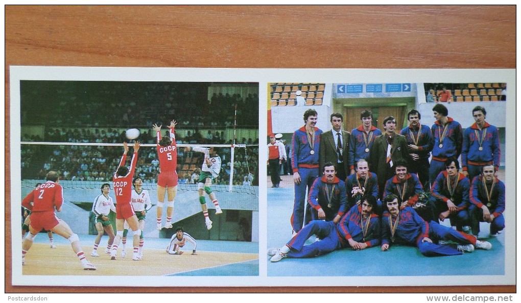 Soviet Athletes - Champions Of The XXII Olympic Games - USSR Men's Volleyball Team  -   1981 - Rare! - Volleyball