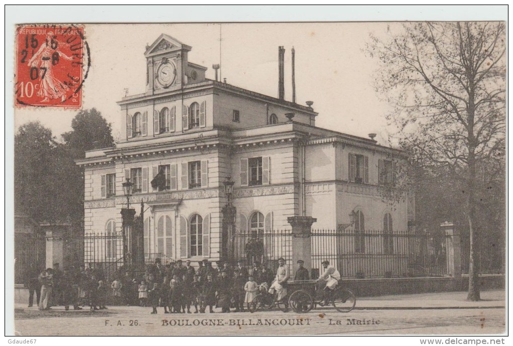 BOULOGNE BILLANCOURT (92) - LA MAIRIE - Boulogne Billancourt