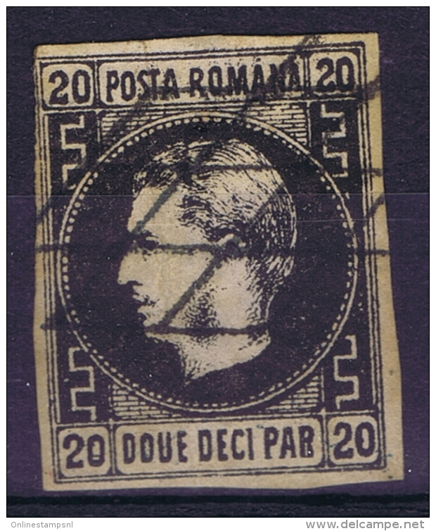 Romania: Mi Nr 16 X  Used  Thick Paper - 1858-1880 Moldavië & Prinsdom