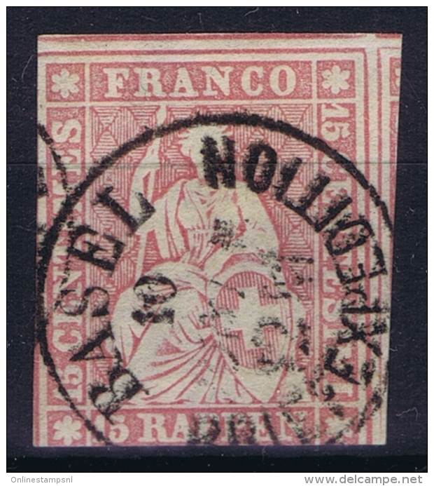 Switserland 1854 Yv Nr 28 C Used - Gebruikt