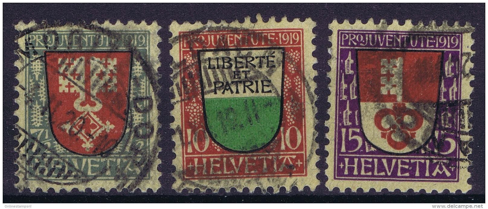 Switserland Pro Juventute  1919 Mi 149 - 151 Used - Gebruikt