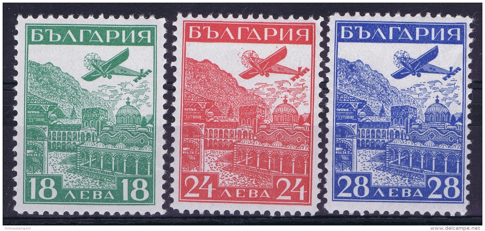 Bulgaria Mi Nr 249 - 251 MH/* Falz/ Charniere  1932 - Luftpost