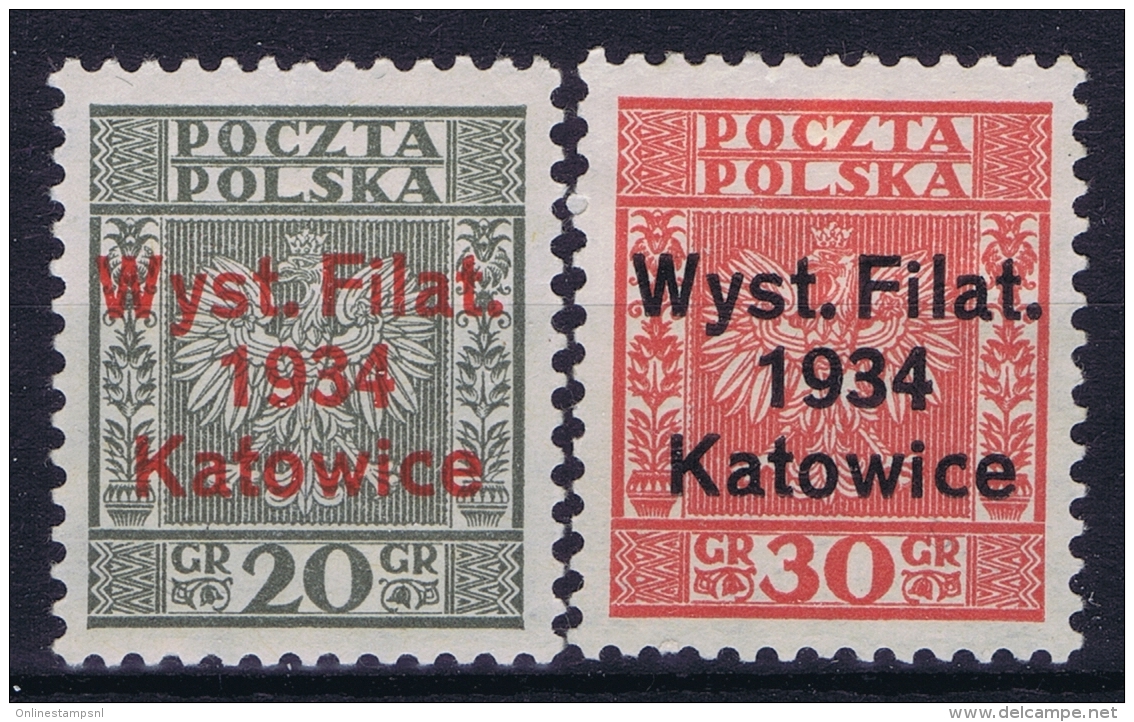 Poland  Mi Nr 285 - 286   MH/* Falz/ Charniere  1934 - Unused Stamps