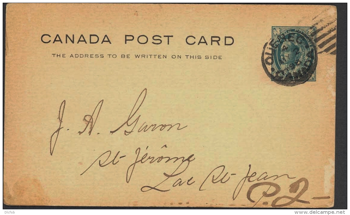 CANADA, Postcard 1897 1c , Fine - 1860-1899 Regering Van Victoria