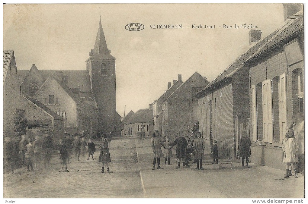 Vlimmeren.  -   Kerkstraat.  -   Proefdruk Op Karton - Beerse