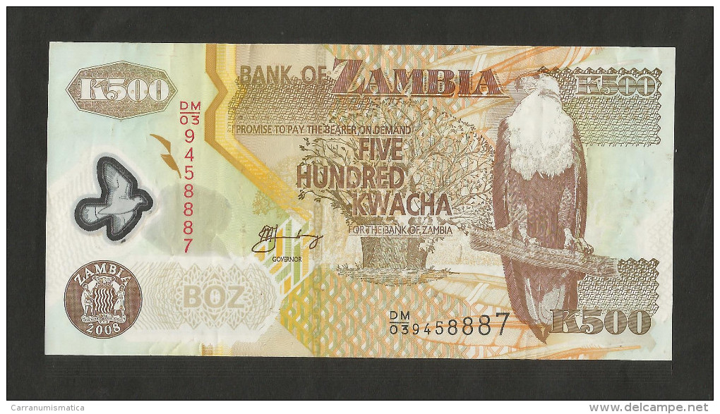 ZAMBIA  - BANK Of ZAMBIA - 500 KWACHA (2008) - Zambia